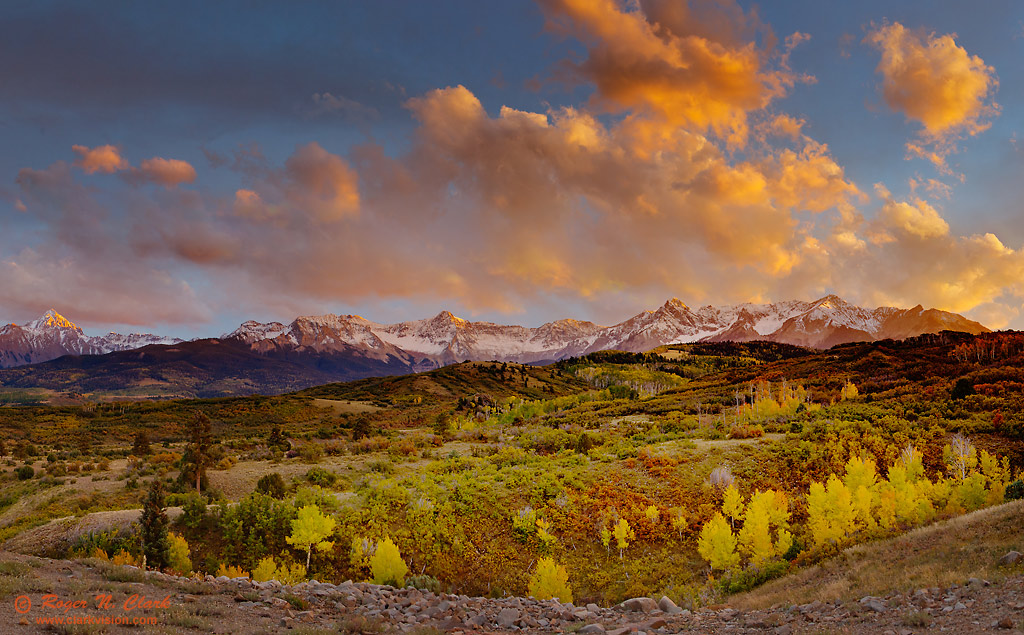 image san.juan.mtns.sunset.c09.2007.jz3f6155-69.g-1024.jpg is Copyrighted by Roger N. Clark, www.clarkvision.com